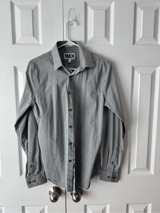 Express Other - Express 1MX Grey Stretch Cotton Extra Slim Dress Shirt S